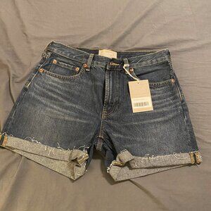 NWT Everlane Vintage Indigo Denim Short Organic Cotton Size 28